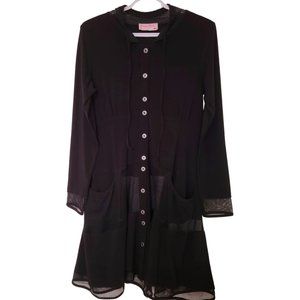 Tango Mango Women’s Dress Bohemian Partially Sheer/Mesh Black Small (EUC)